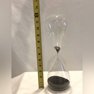 12” tall black sand hourglass